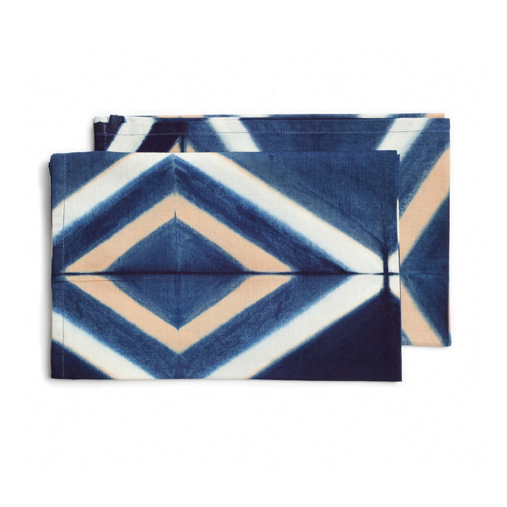 Tisa Hand Crafted Shibori Print Cotton Table Napkin ( set of 4 )
