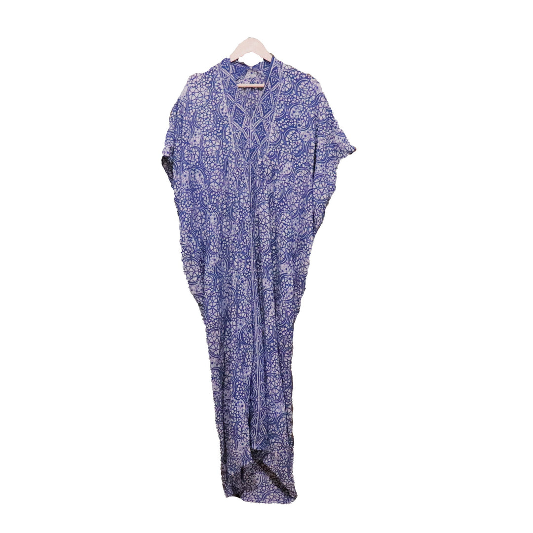 Hand Dyed Batik Kaftan Dress 100% Soft Cotton Material, Maxi, Long, Stone Dress, Caftan