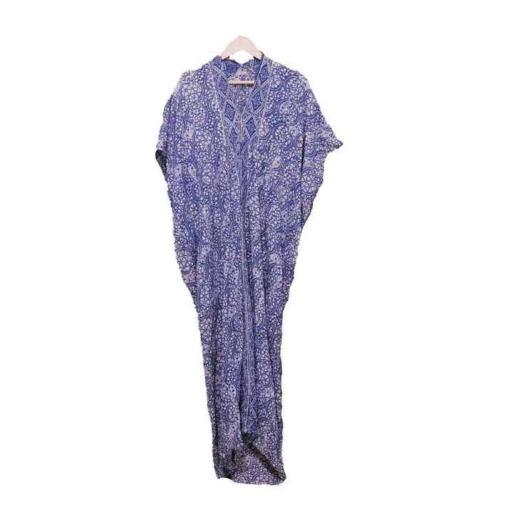 Hand Dyed Batik Kaftan Dress 100% Soft Cotton Material, Maxi, Long, Stone Dress, Caftan