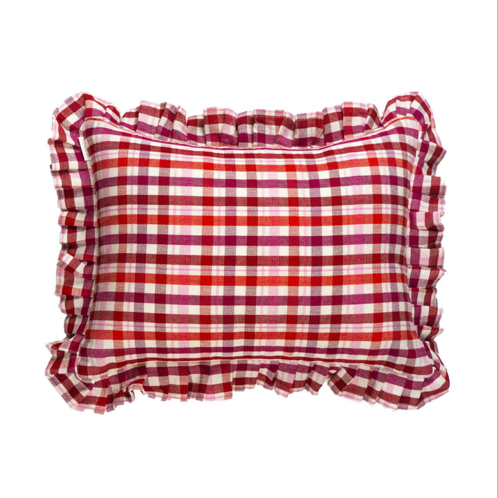 Archive NY Noel Ruffle Plaid Pillow