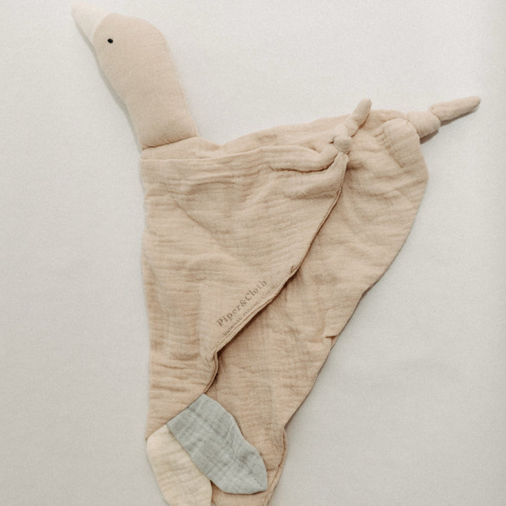 Goose Lovey Security Blanket | 17x17 |Organic Cotton