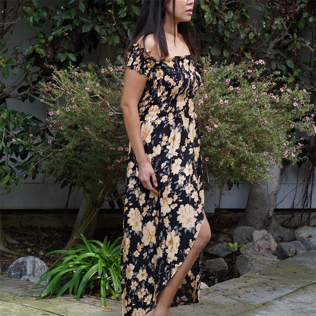 Kasih Coop Dress Soraya Black, Cotton