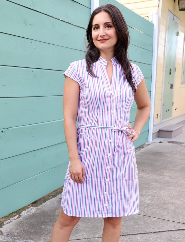 Dreamy Stripe Button Dress