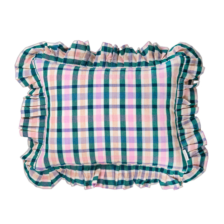 Archive NY Lola Ruffle Plaid Pillow