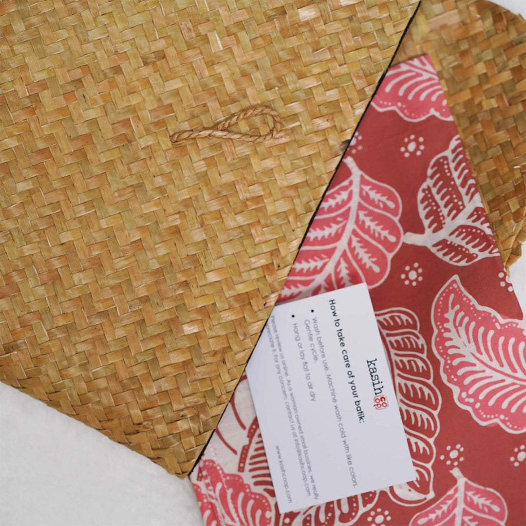 Gift Set of Hand Dyed Batik Bandana, Handwoven Pouch and Canting Wax and Dye Tool