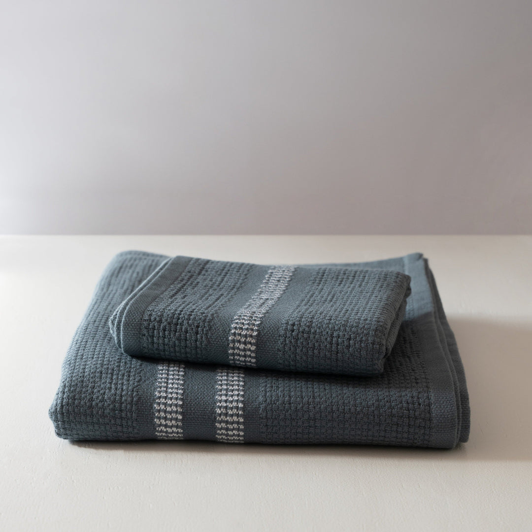Organic Block Rib Bath Towel