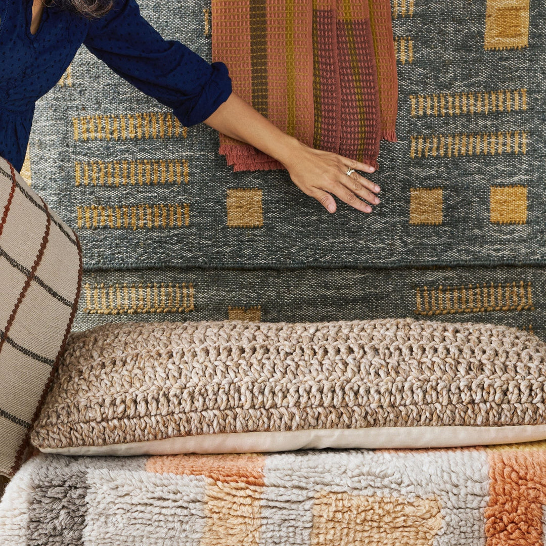 Cider Textured Neutral Brown Large Lumbar Pillow