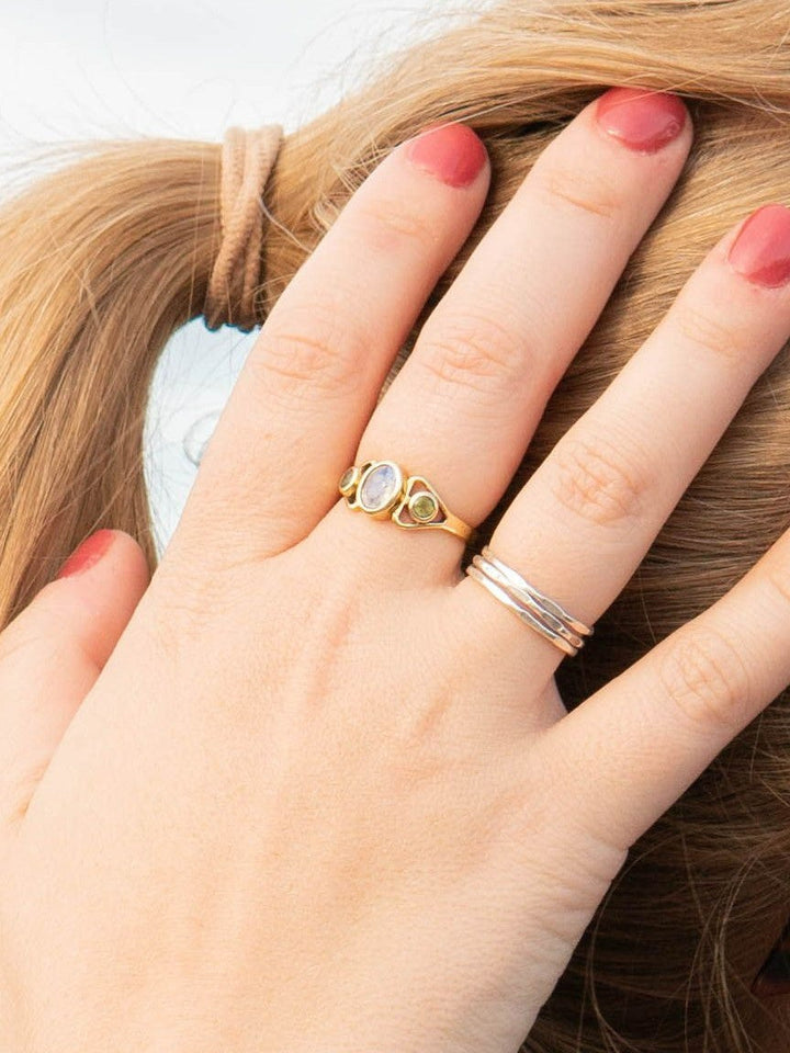 Triple Harvest Stone Ring