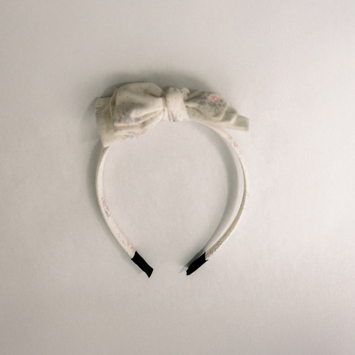 Three Little Bows Headband | Petite Meadow Dots