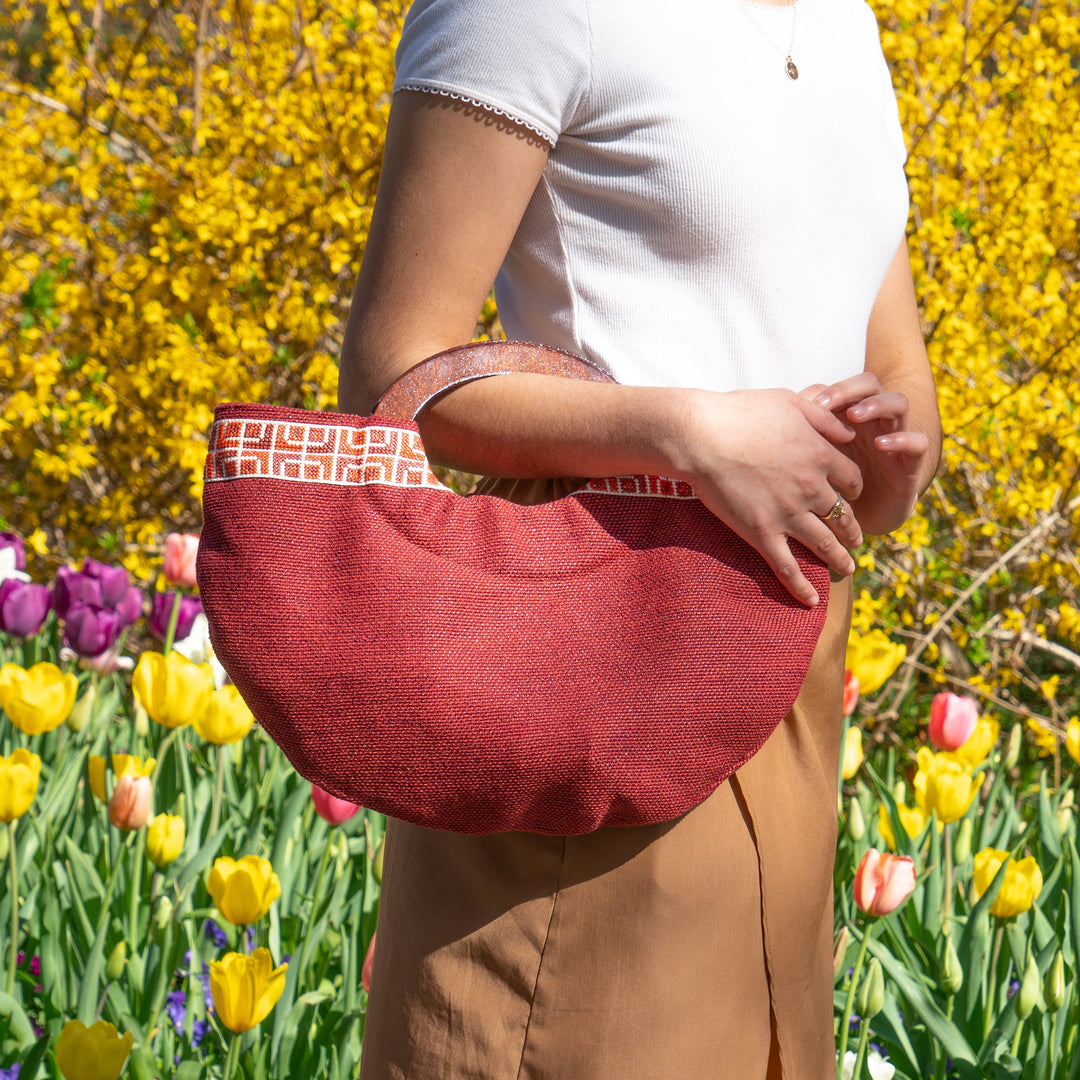 Half Moon Clutch - Red