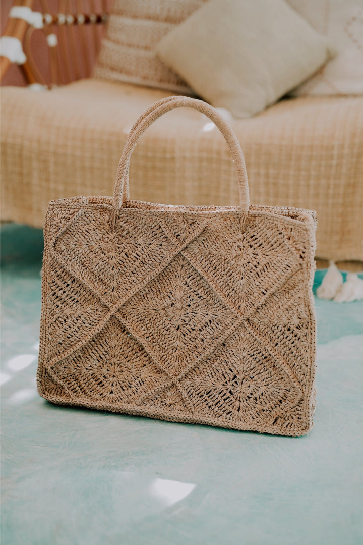 Kylie Crochet Premium Raffia Tote