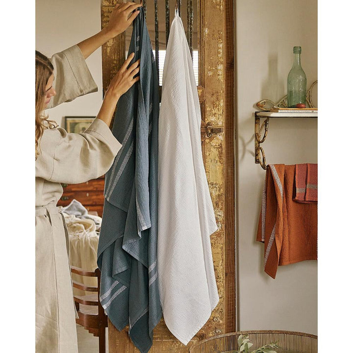 Organic Block Rib Bath Towel