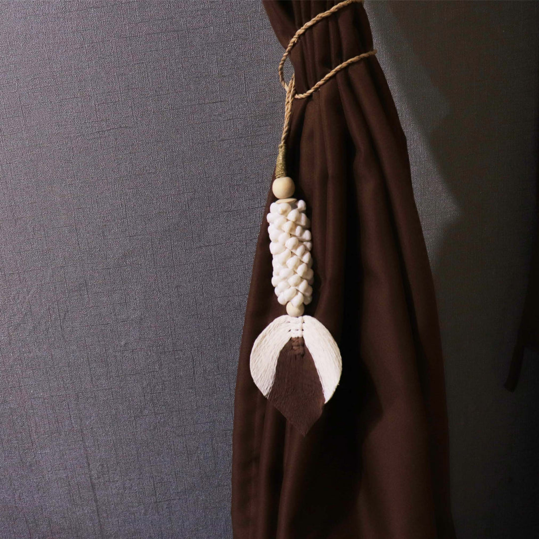 Seashell Tassel, Beach Home Decor, Boho Shell Tassel Hanging Chain, Leafy