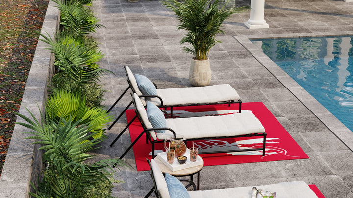 Double Lobster Red & Aqua