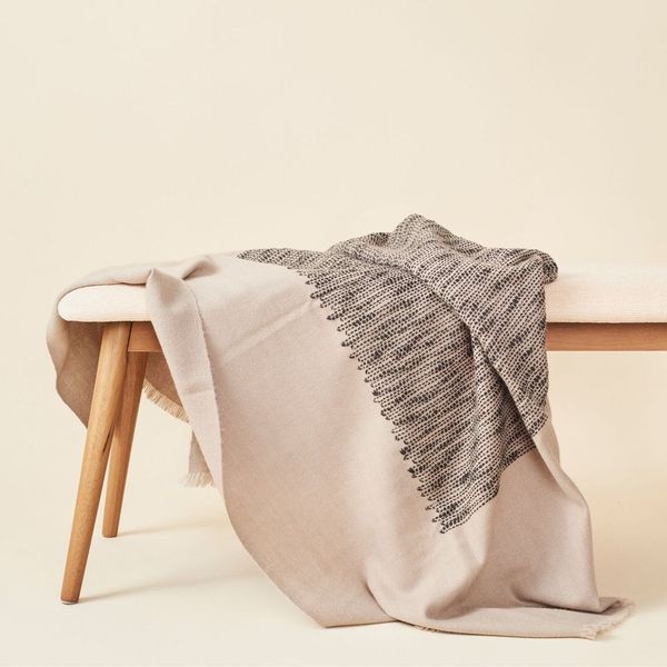 Flo Brown Merino Textured Handloom Throw