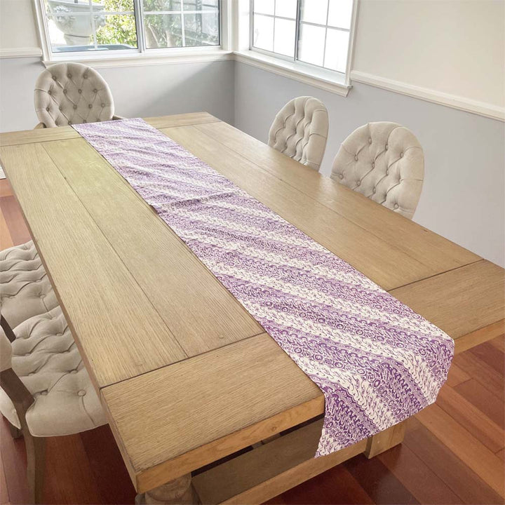 Batik Table Runner, Purple Blade, Hand Dyed, 100% Cotton