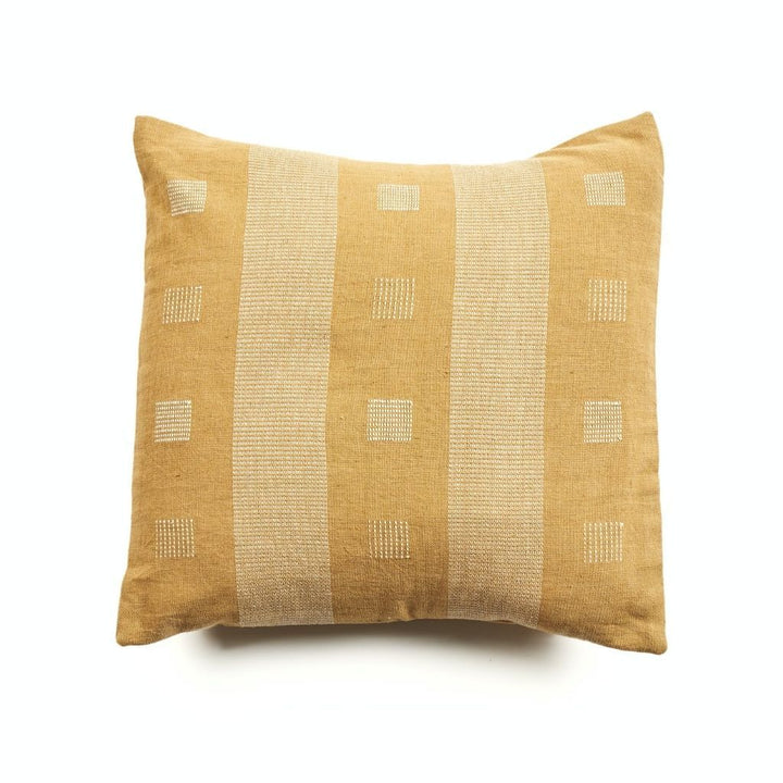Chokor Nira Ochre Organic Cotton Handloom Pillow