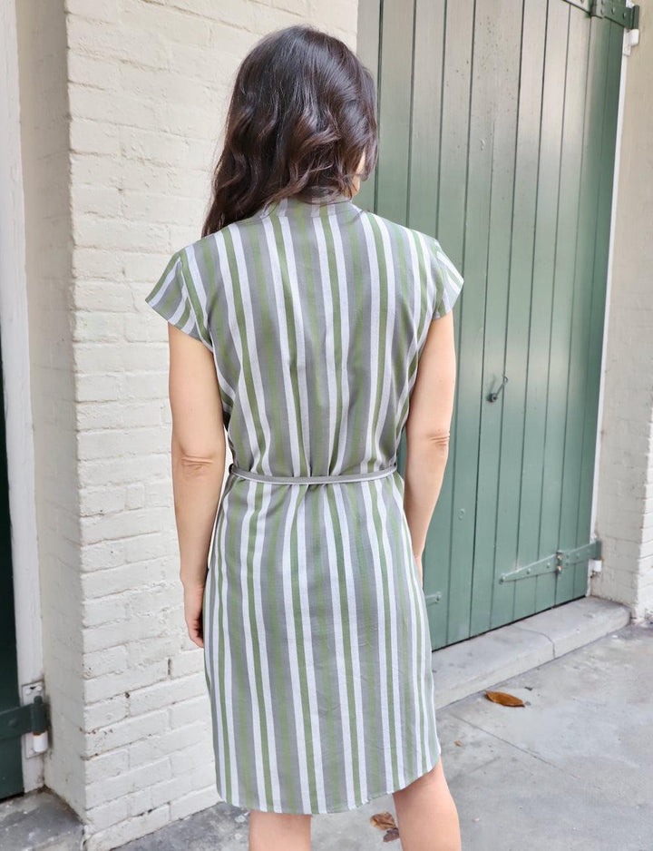 Earth Toned Organic Cotton Button Dress