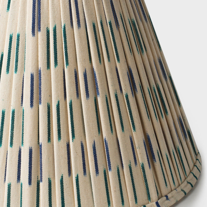 Ikat Blue Pleated Lampshade