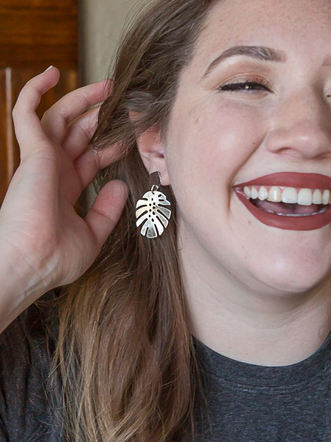 Monstera Studs