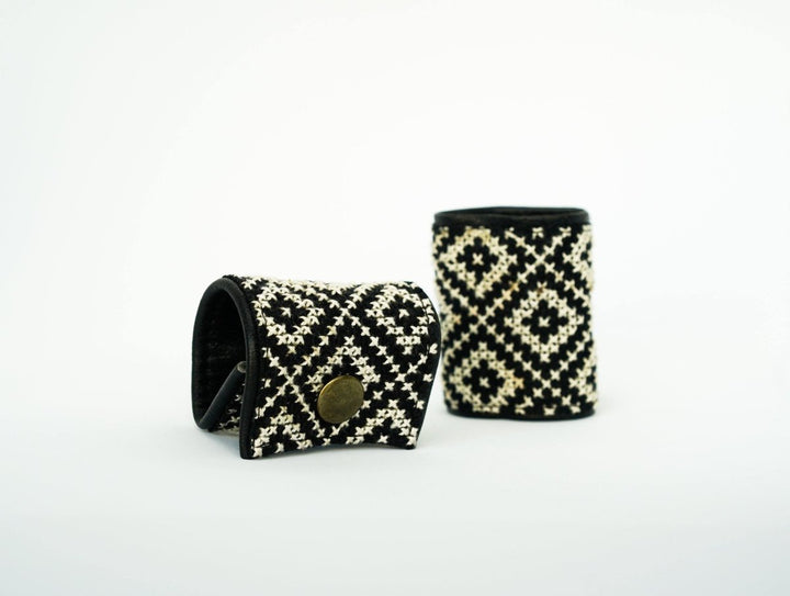 Tatreez Napkin Rings - Black and White