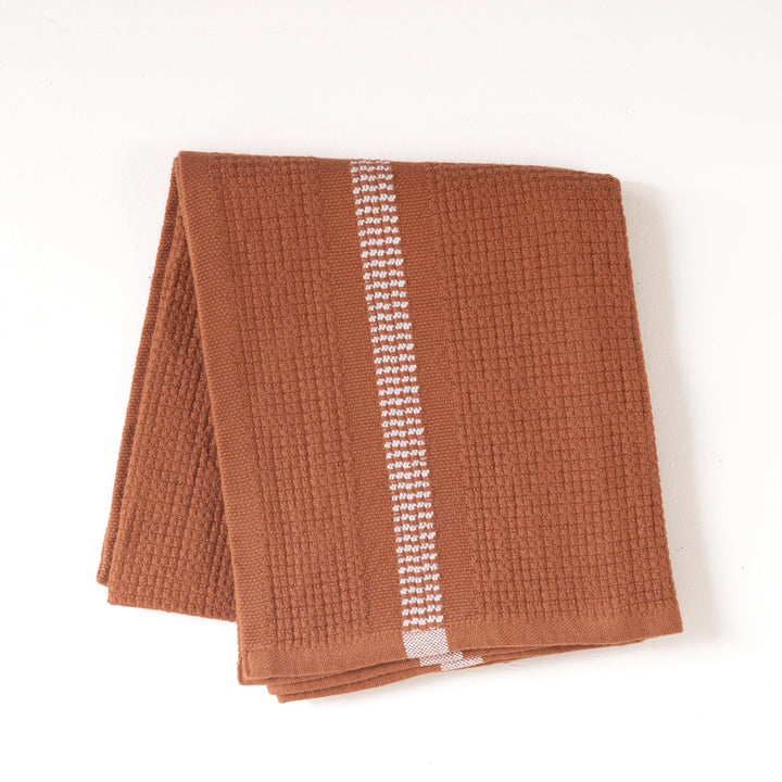 S/2 Organic Block Rib Hand Towel