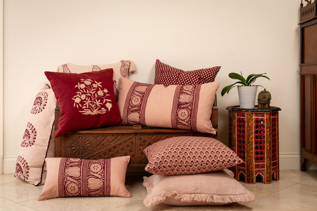 Samodh Blush Decorative Pillow Cover with Tassels