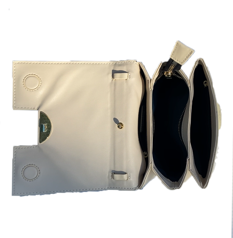 Elizabeth Leather Saddle Bag - Off White