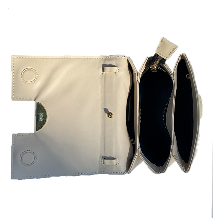 Elizabeth Leather Saddle Bag - Off White