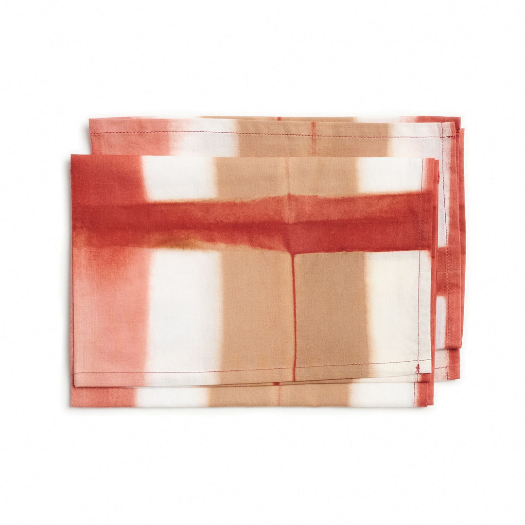 Chowk Cotton Hand Clamp Dye Artisanal Table Napkin ( set of 4 )