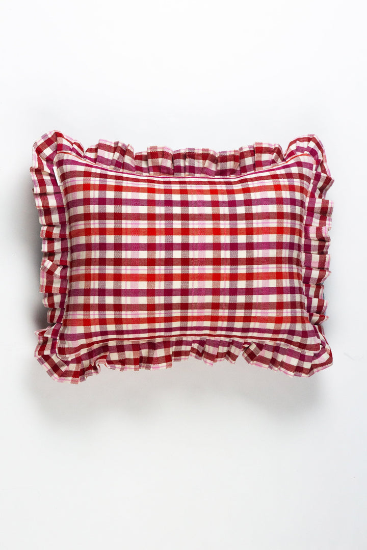 Archive NY Noel Ruffle Plaid Pillow