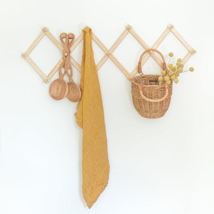 Stone Washed Linen Tea Towel | Gold