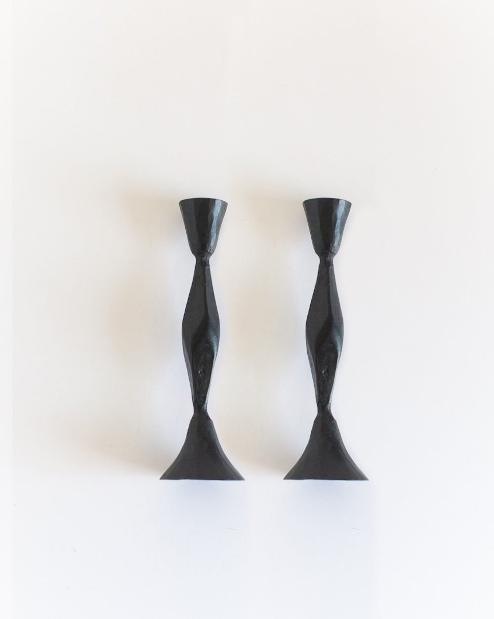S/2 High Diamond Candlestands - Black Finish