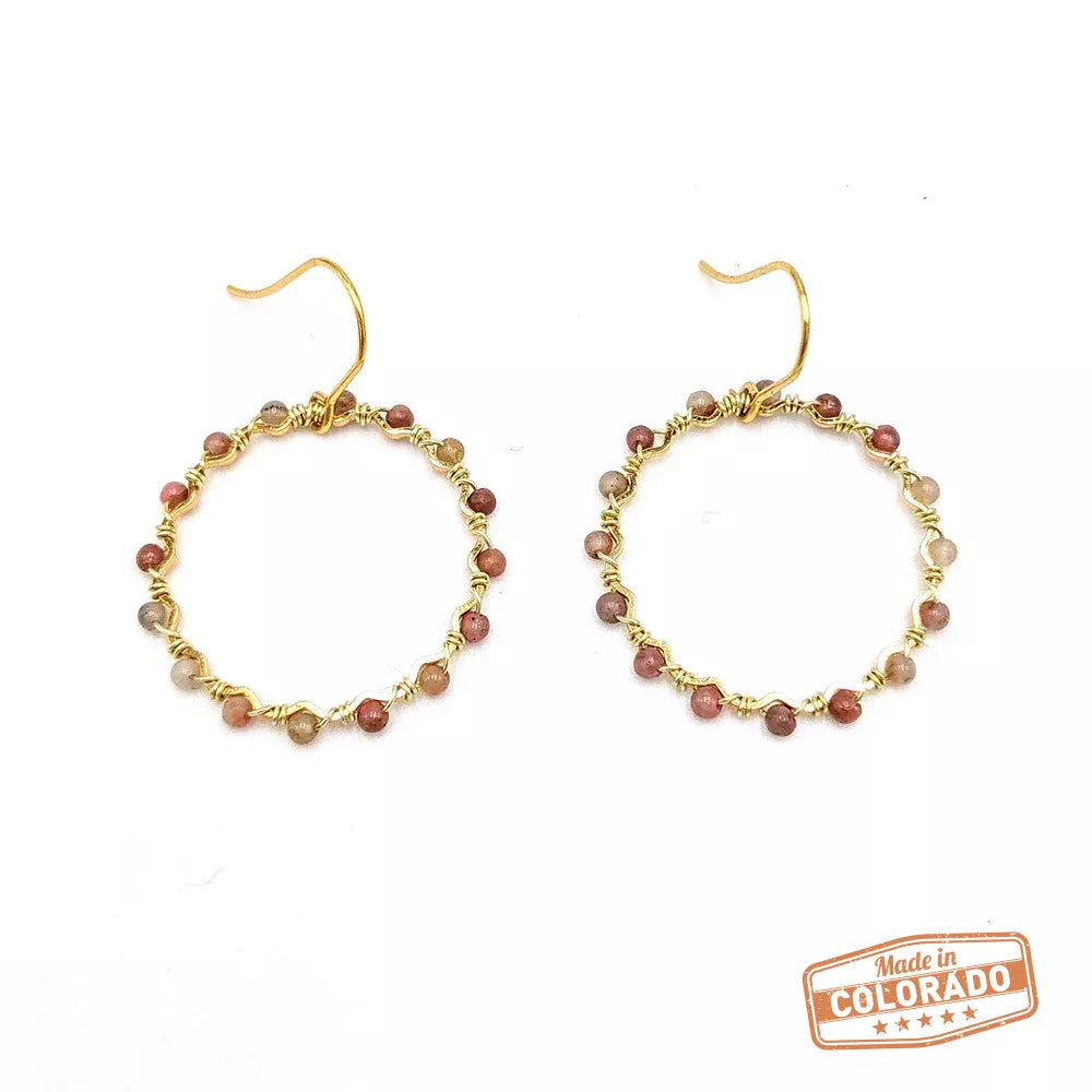Rose of the Inca 18K gold plated hoops