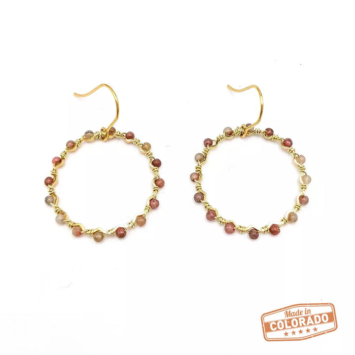 Rose of the Inca 18K gold plated hoops