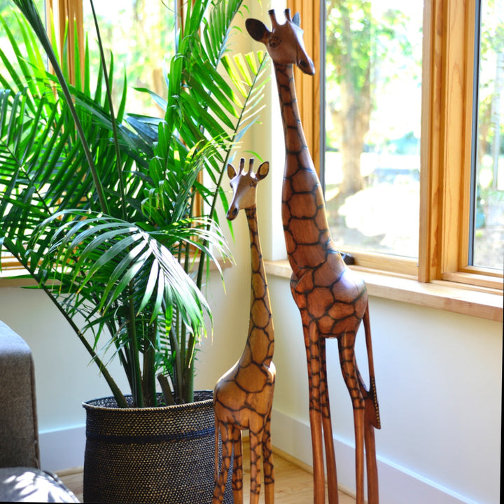 36" Olivewood Giraffe