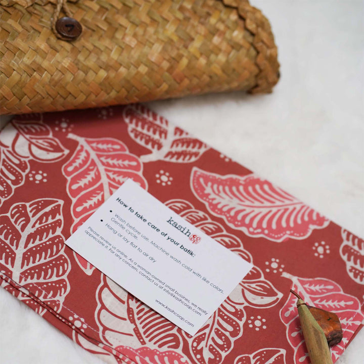 Gift Set of Hand Dyed Batik Bandana, Handwoven Pouch and Canting Wax and Dye Tool