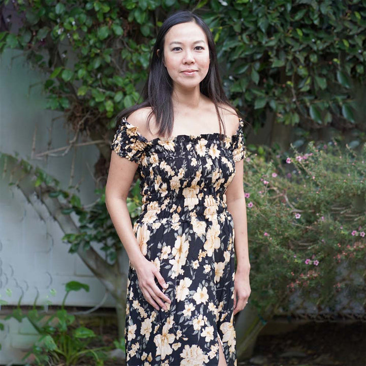 Kasih Coop Dress Soraya Black, Cotton