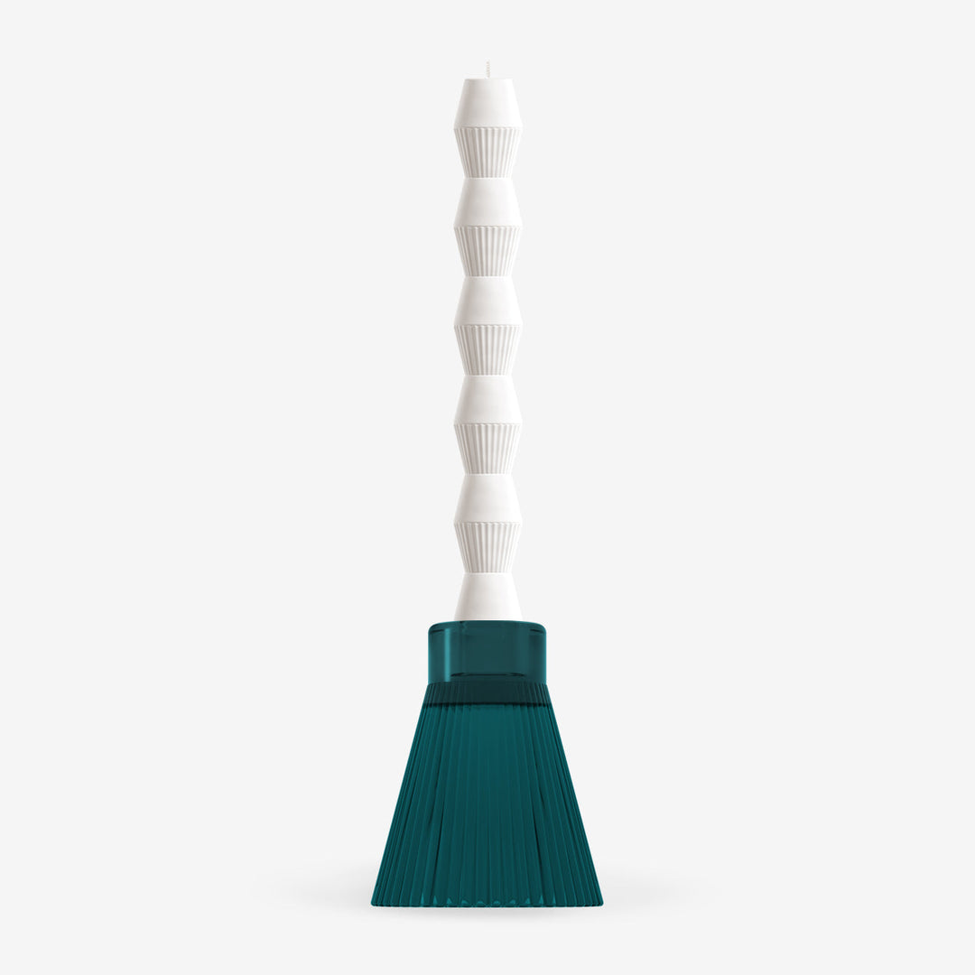 ZAI Geometric Pillar Candle in Ivory