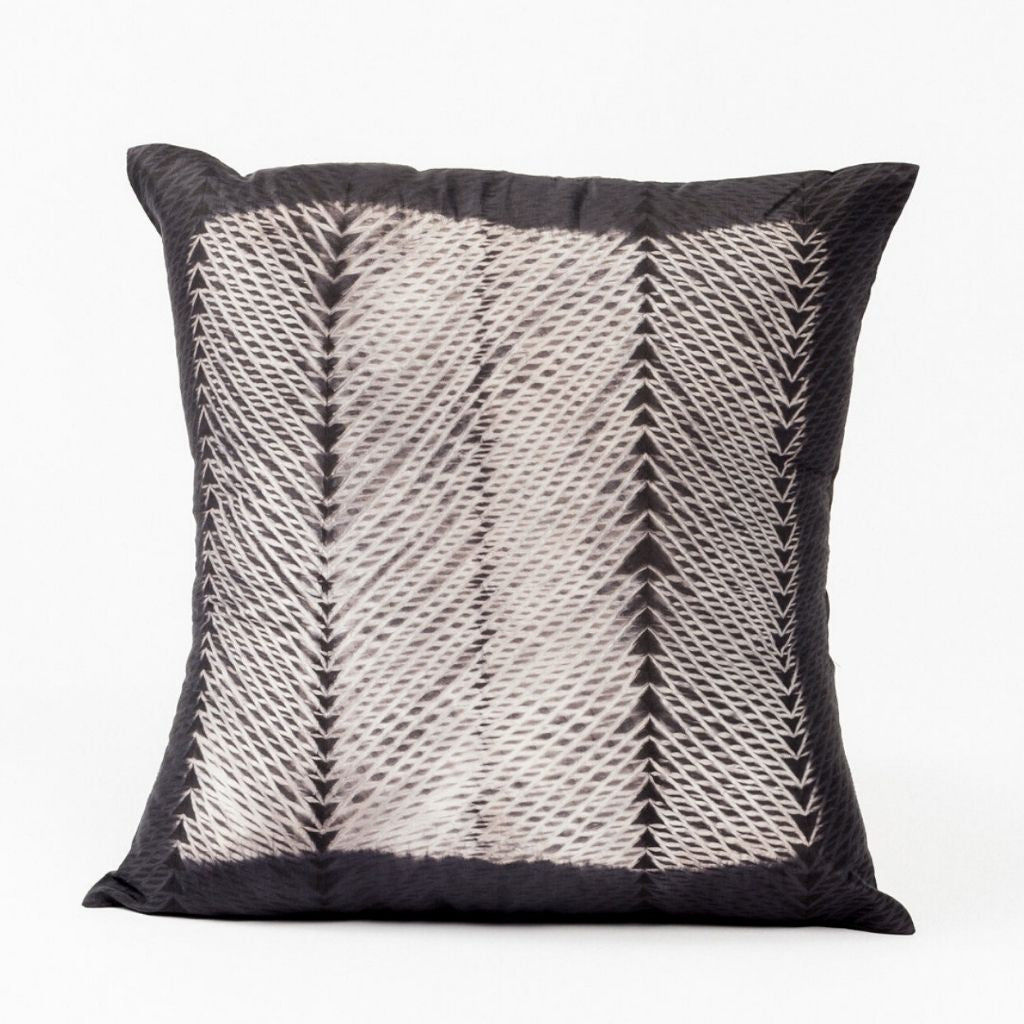 Ara Hand Crafted Shibori Print Mulberry Silk Pillow