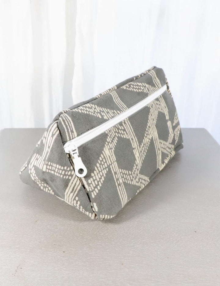 Grey Toiletry Bag | Triangles or Floral
