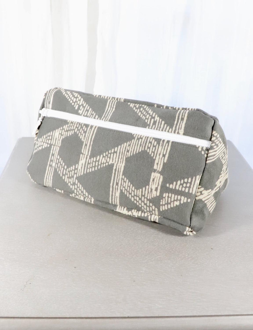 Grey Toiletry Bag | Triangles or Floral