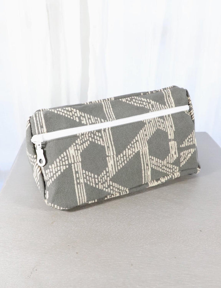 Grey Toiletry Bag | Triangles or Floral
