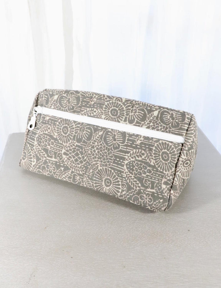 Grey Toiletry Bag | Triangles or Floral