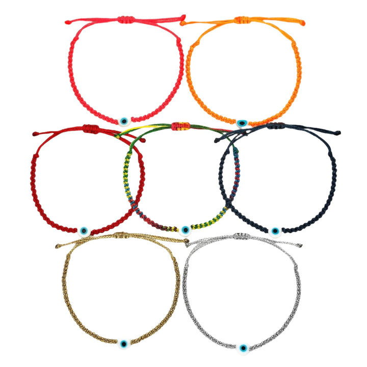 Evil Eye Braided Bead Bracelet