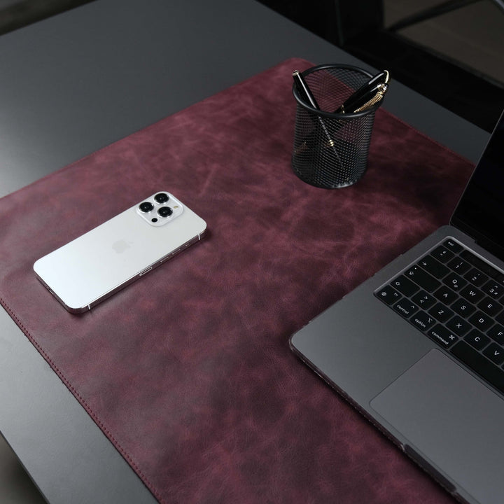 Jersey Purple Leather Desk Pad for Office and Home