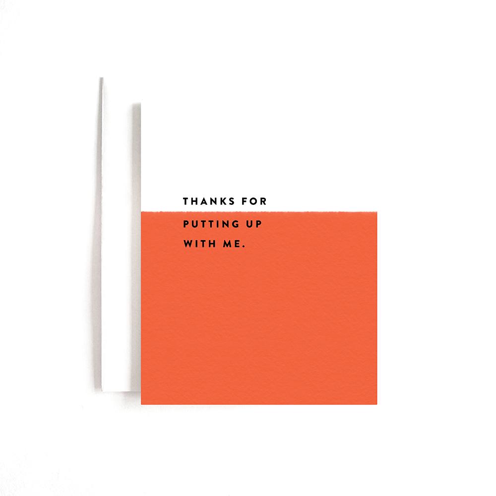 Putting Up With Me Card