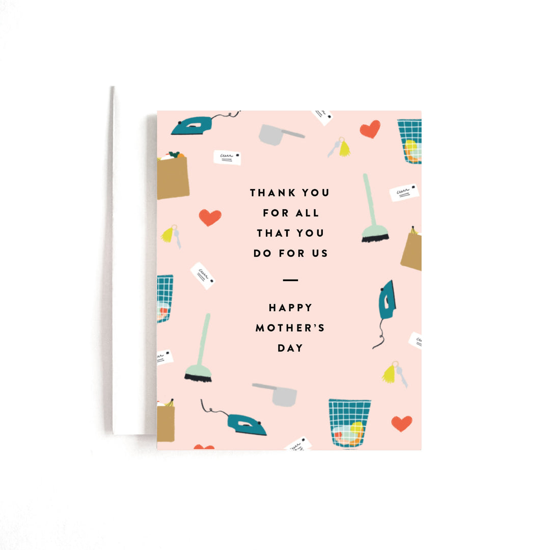 Thanks For All You Do Mother's Day Card