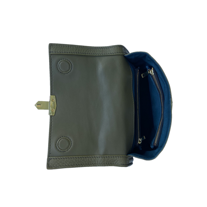 Susu The Linda Leather Convertible Backpack Purse - Olive Green