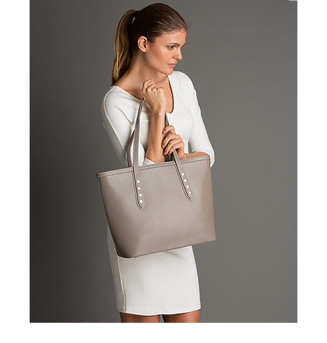 Dark Dune Leather Shoulder Bag